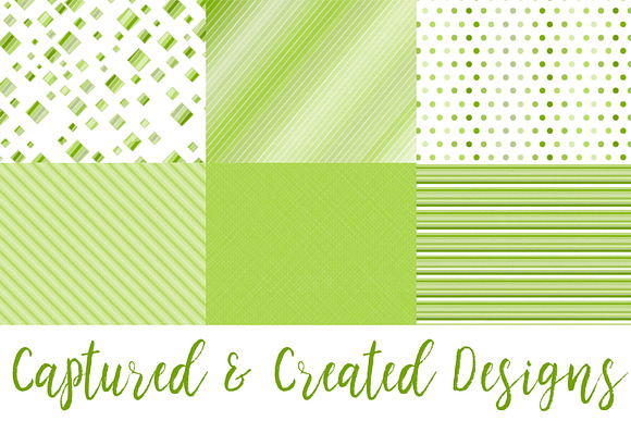 22 Cheerful Green  Patterned Papers in Objects - product preview 3