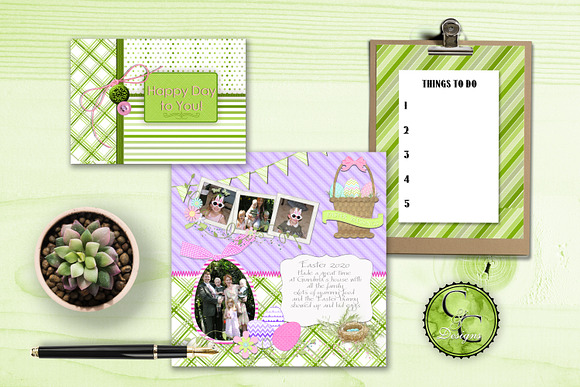 22 Cheerful Green  Patterned Papers in Objects - product preview 6