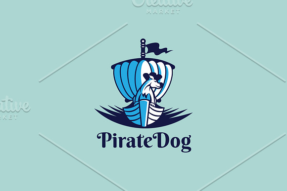 Pirate Dog Logo in Logo Templates - product preview 1