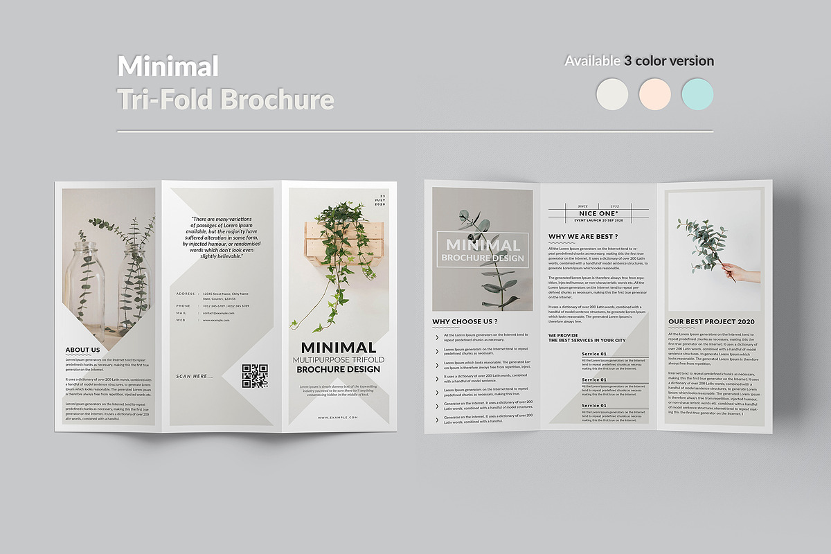 Minimal TriFold Brochure in Brochure Templates - product preview 8