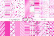 22 Cheerful Pink Patterned Papers