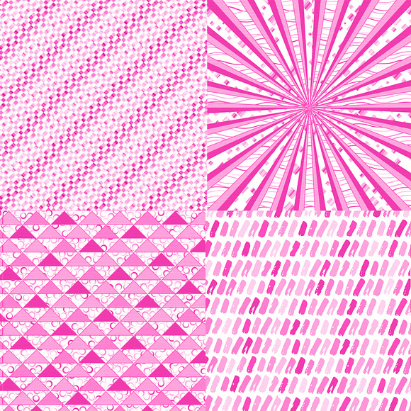22 Cheerful Pink Patterned Papers in Patterns - product preview 4