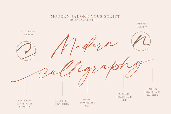 Jadore Vous | Smooth & Textured in Script Fonts - product preview 21
