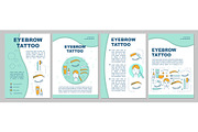 Eyebrow tattoo brochure template