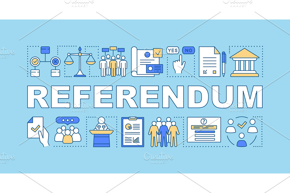 Referendum word concepts banner in Icons - product preview 8