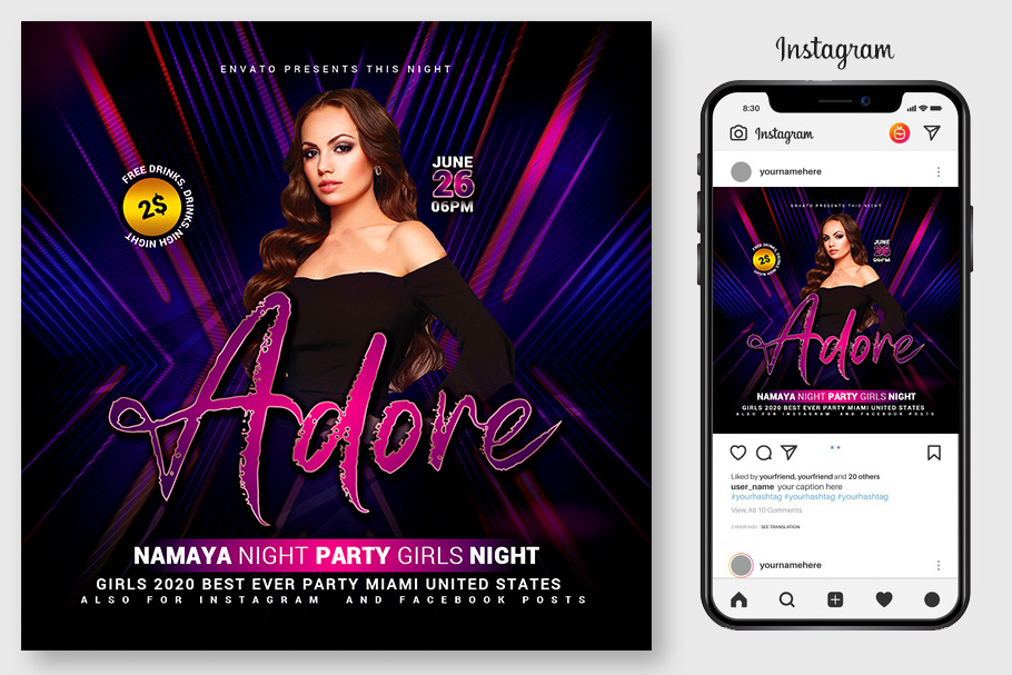 Ladies Night Flyer Template in Flyer Templates