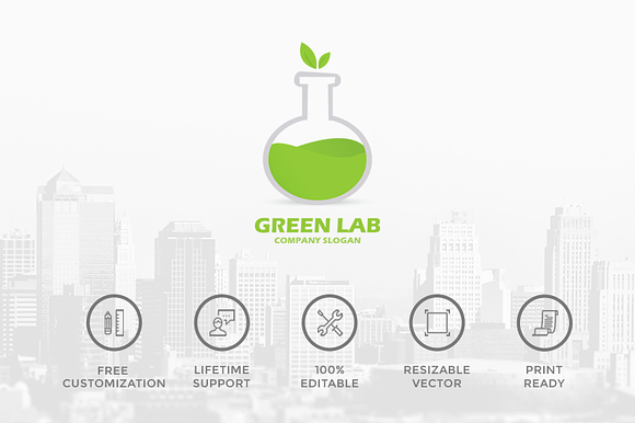 Green Lab Logo in Logo Templates - product preview 3