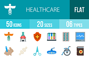 50 Healthcare Flat Multicolor Icons
