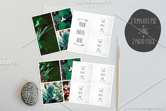 Collage Template 20x20 (x6) in Templates - product preview 1