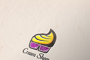 Cream Shop Logo Template
