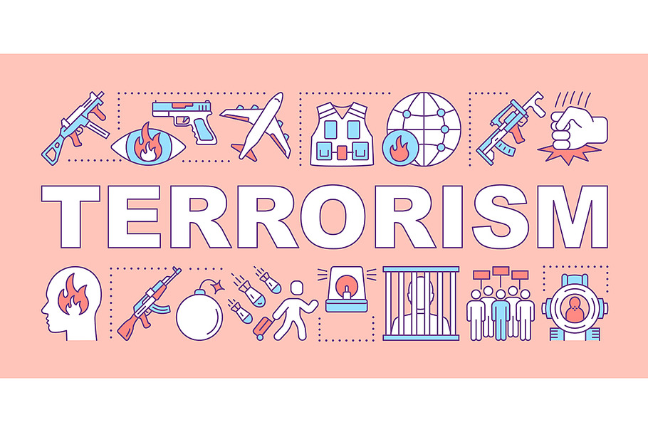 Terrorism word concepts banner in Icons - product preview 8