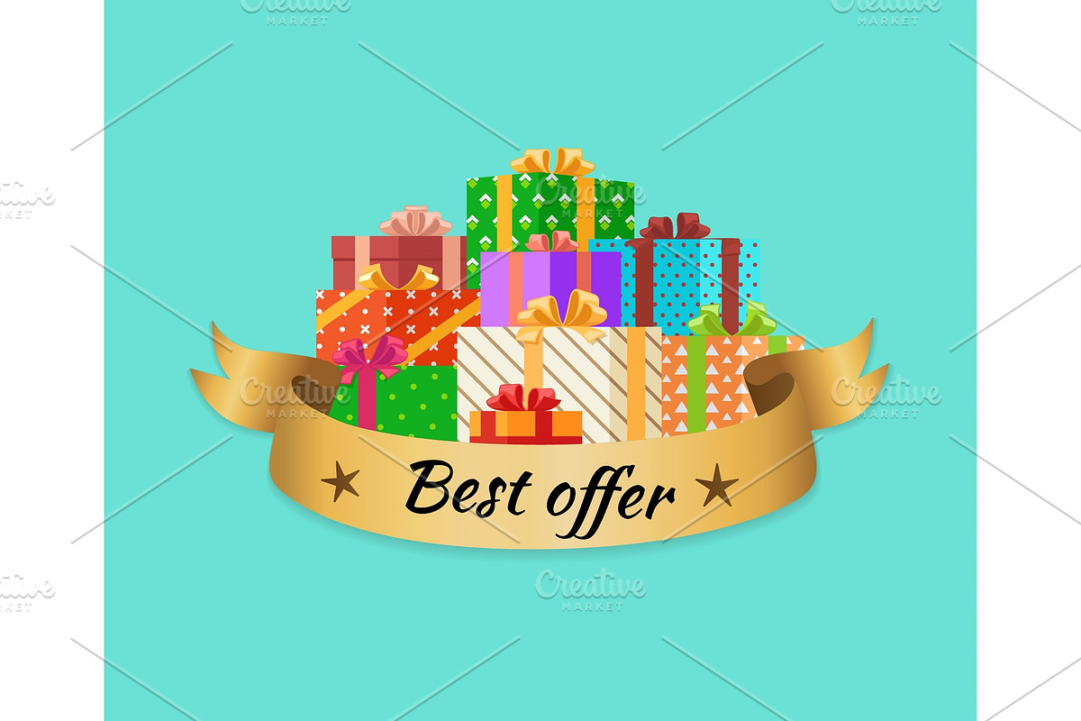 Best Offer Promo Poster with Gold in Objects - product preview 8
