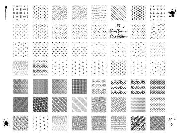 hand drawn line patterns vol.2 in Patterns - product preview 6