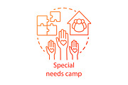Special needs camp concept icon
