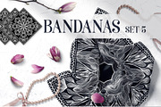 Bandanas Silk Scarf Set 5