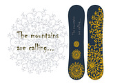Print for snowboard