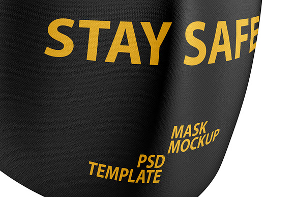 Face Mask Protection PSD Mockup in Product Mockups - product preview 4