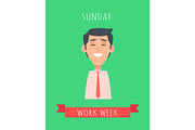 Work Week Emotive Vector Concept In