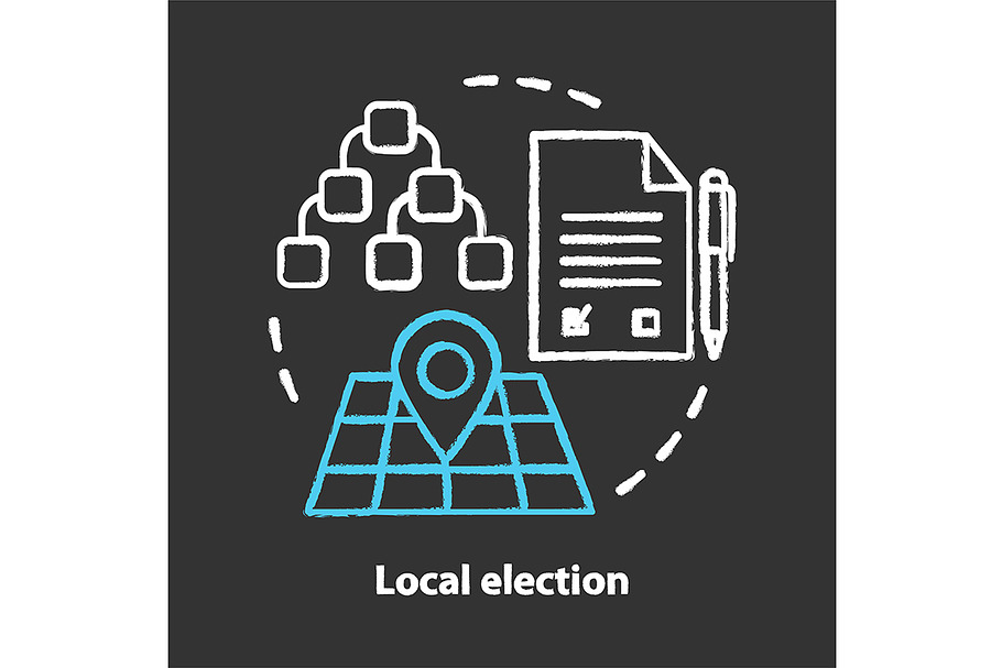 Elections chalk concept icon