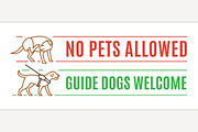 Guide dogs welcome sign