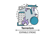 Terrorism concept icon