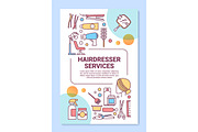 Hairdresser services poster template