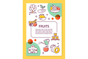 Fruit production poster template