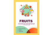 Fruit production poster template