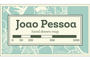 Joao Pessoa Brazil City Map in Retro