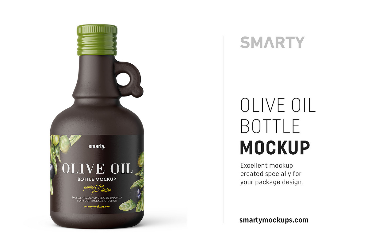Olive oil bottle mockup in Product Mockups - product preview 8