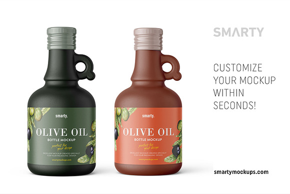 Olive oil bottle mockup in Product Mockups - product preview 2