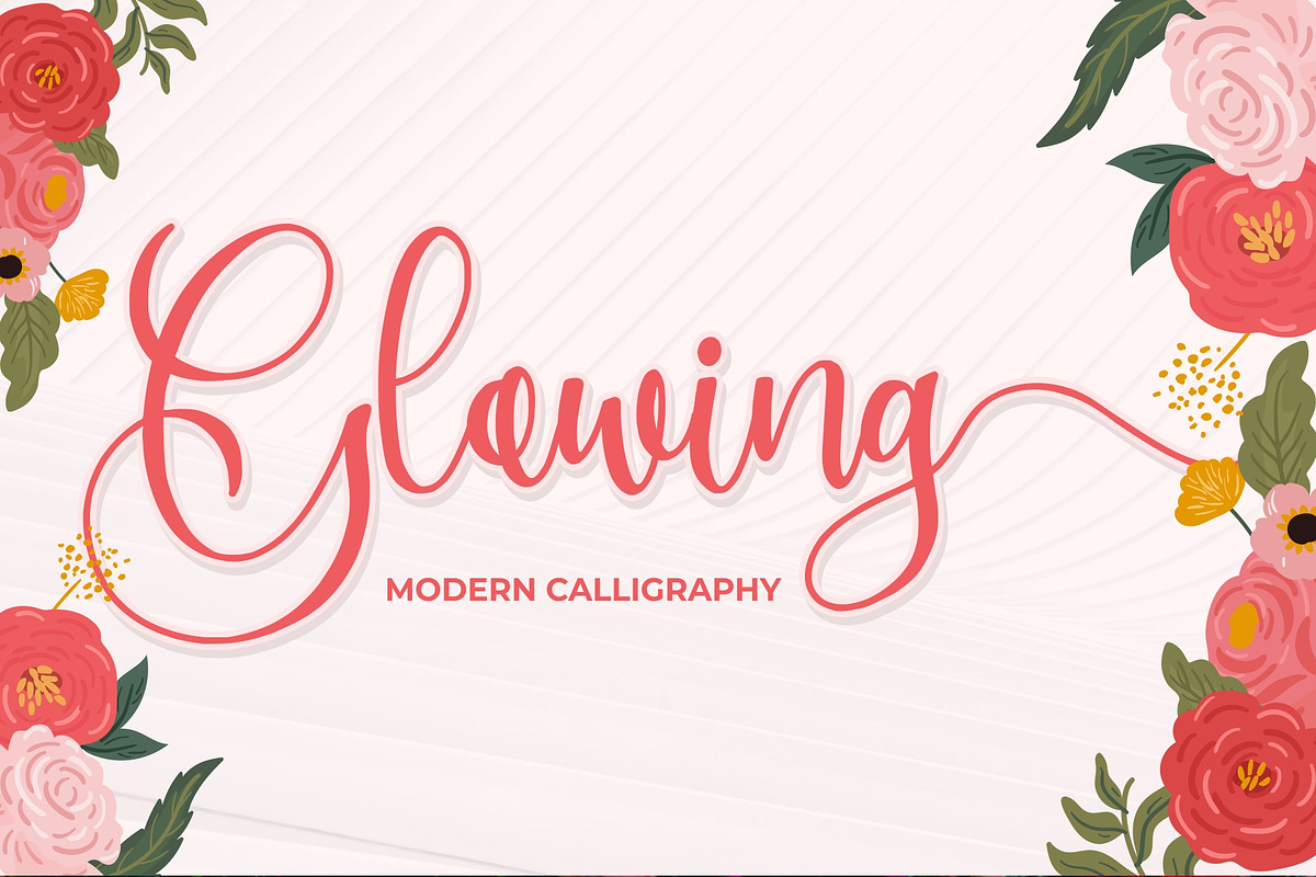 Glowing - Modern Calligraphy in Script Fonts - product preview 8