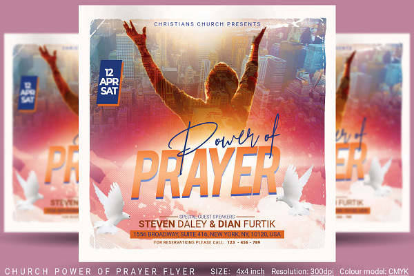 Power Of Prayer Church Flyer