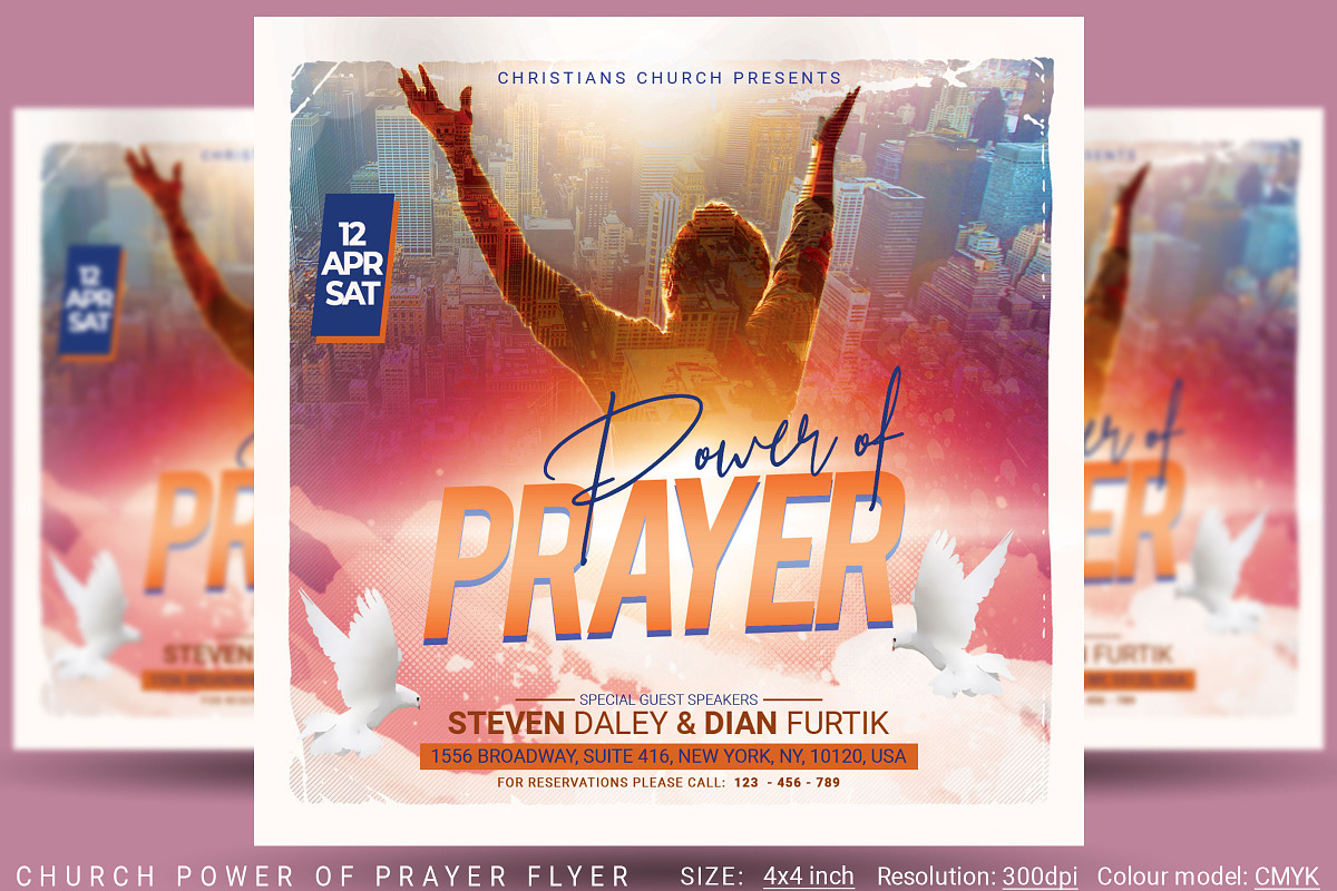 Power Of Prayer Church Flyer in Flyer Templates - product preview 8