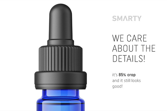 Blue dropper bottle mockup 5ml in Product Mockups - product preview 3