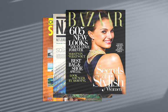 Portrait Magazine Covers mockups in Print Mockups - product preview 1