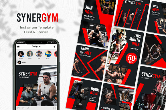 Synergym Instagram Template in Instagram Templates - product preview 3