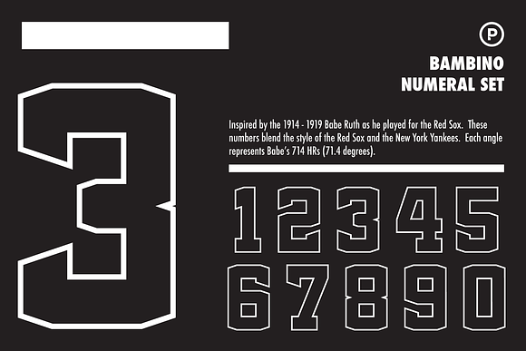 Bambino Numeral Set in Serif Fonts - product preview 6