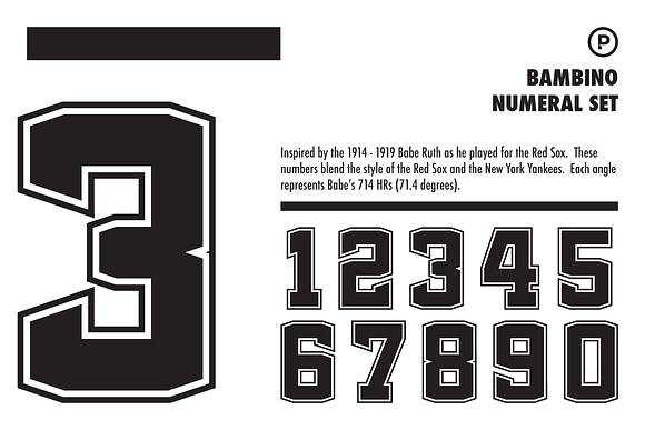 Bambino Numeral Set in Serif Fonts - product preview 7