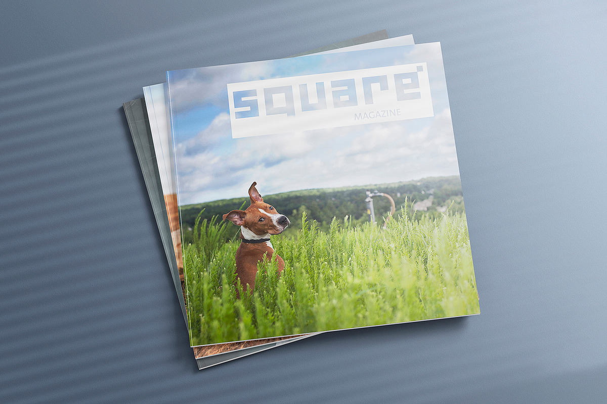 3 Square Magazine Cover mock-up in Print Mockups - product preview 8