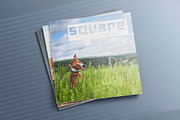 3 Square Magazine Cover mock-up