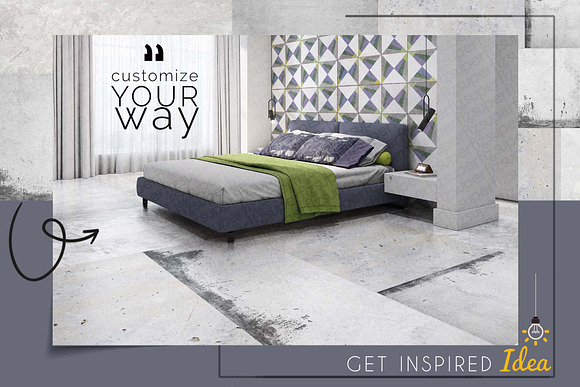 Bedroom Mockup Floor&Wall SM112 in Product Mockups - product preview 4