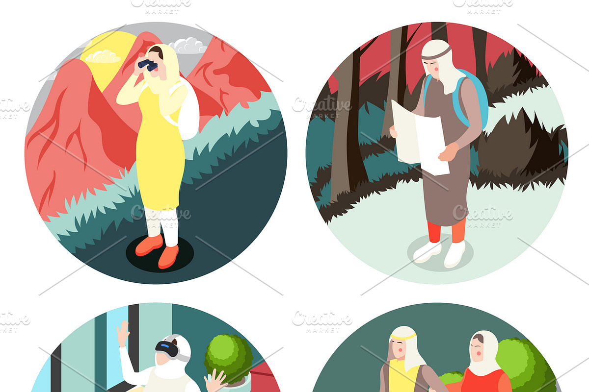Modern muslim people concept in Icons - product preview 8