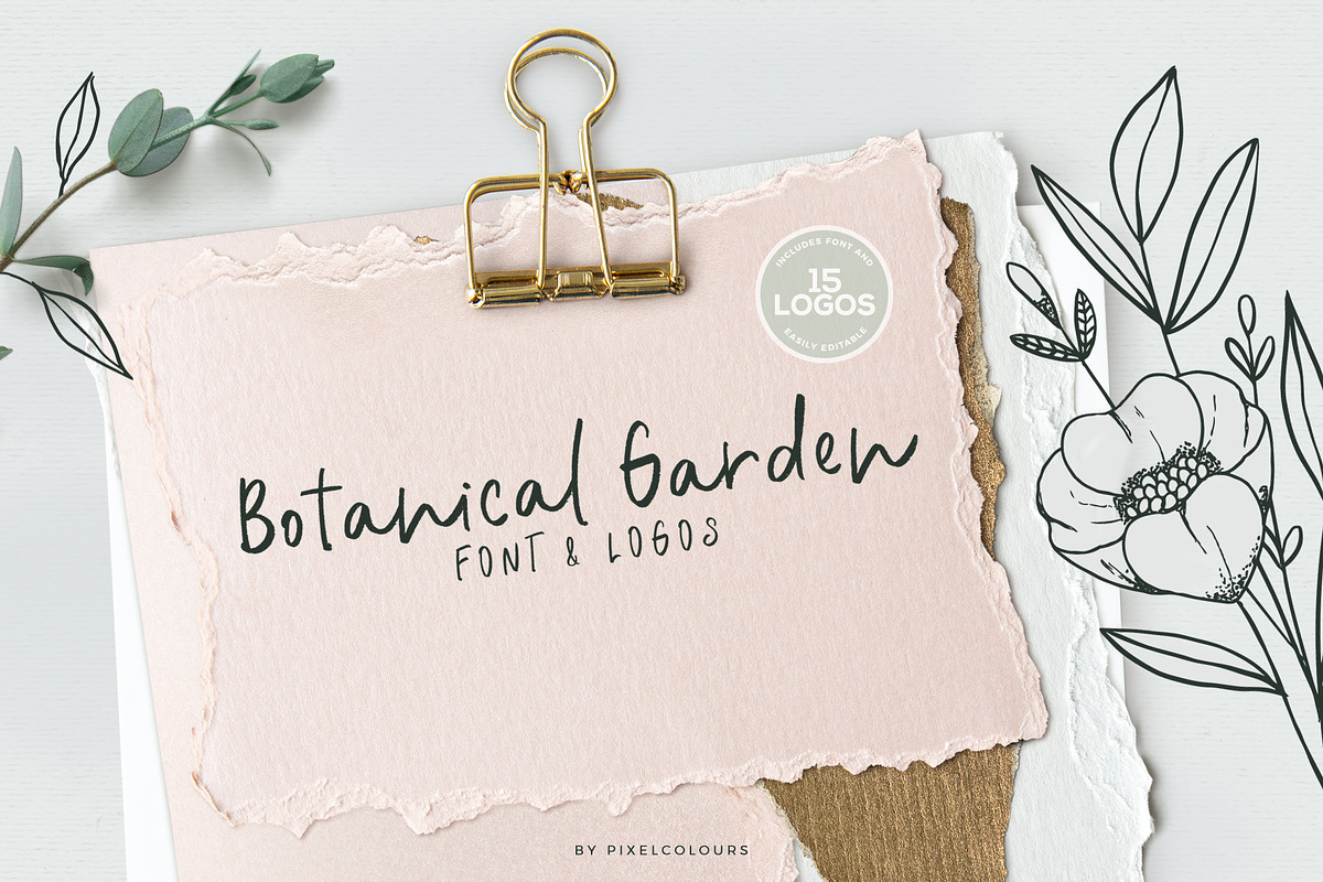 Botanical Garden Font & Logos in Script Fonts - product preview 8