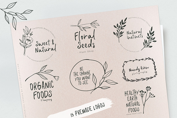 Botanical Garden Font & Logos in Script Fonts - product preview 1