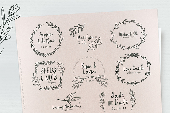 Botanical Garden Font & Logos in Script Fonts - product preview 2