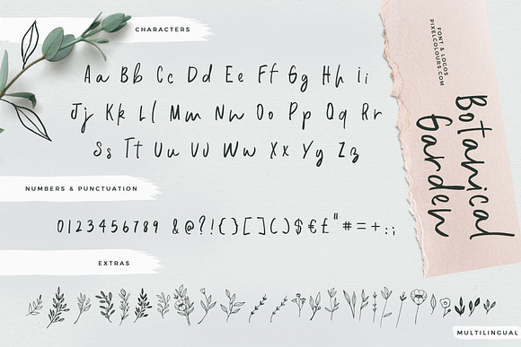 Botanical Garden Font & Logos in Script Fonts - product preview 6