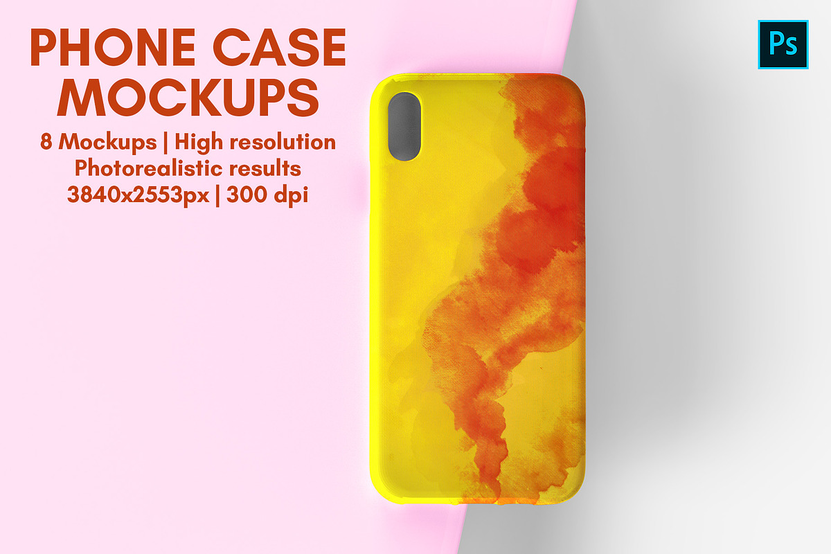 Phone Case Mockup - 8 Views in Product Mockups - product preview 8