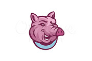 Cute Pig Mascot Logo