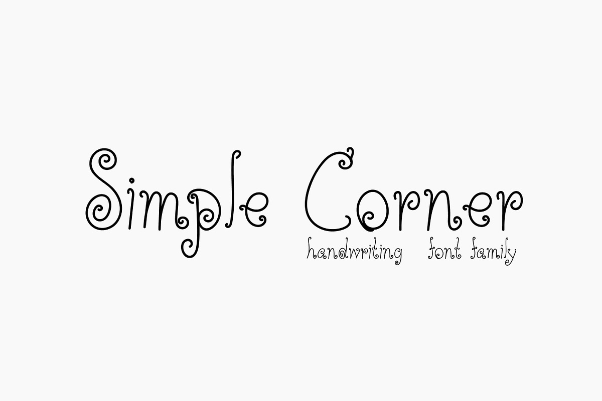 Simple Corner in Script Fonts - product preview 8